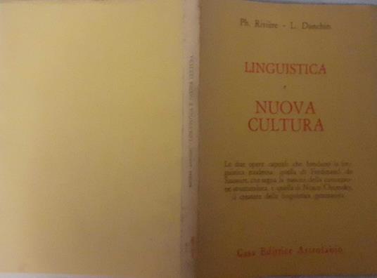 Linguistica e nuova cultura - copertina