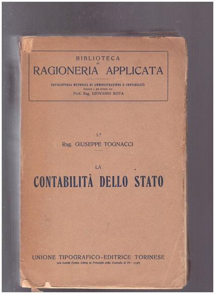 La Contabilità dello Stato 1.3 - Giuseppe Tognacci - copertina
