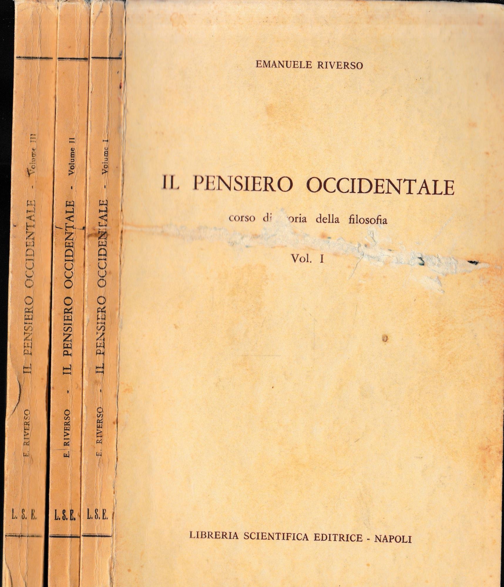 Il pensiero occidentale, tre volumi