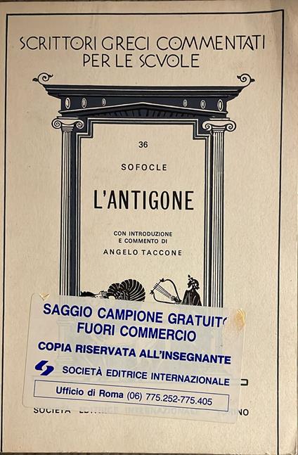 L' antigone - Sofocle - copertina