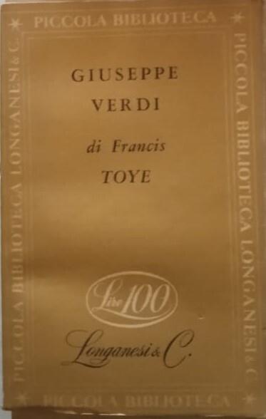 Giuseppe Verdi - Francis Toye - copertina