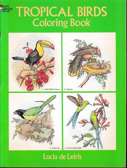 Tropical Birds Coloring Book - copertina