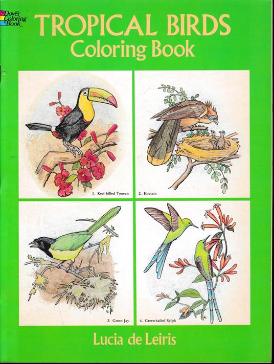 Tropical Birds Coloring Book - copertina