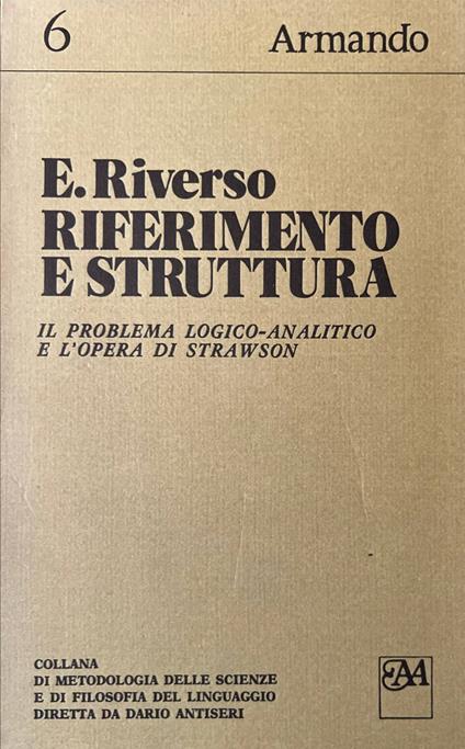 Riferimento e struttura - Emanuele Riverso - copertina