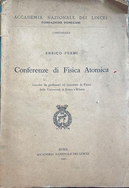 Conferenze di Fisica Atomica - Enrico Fermi - copertina