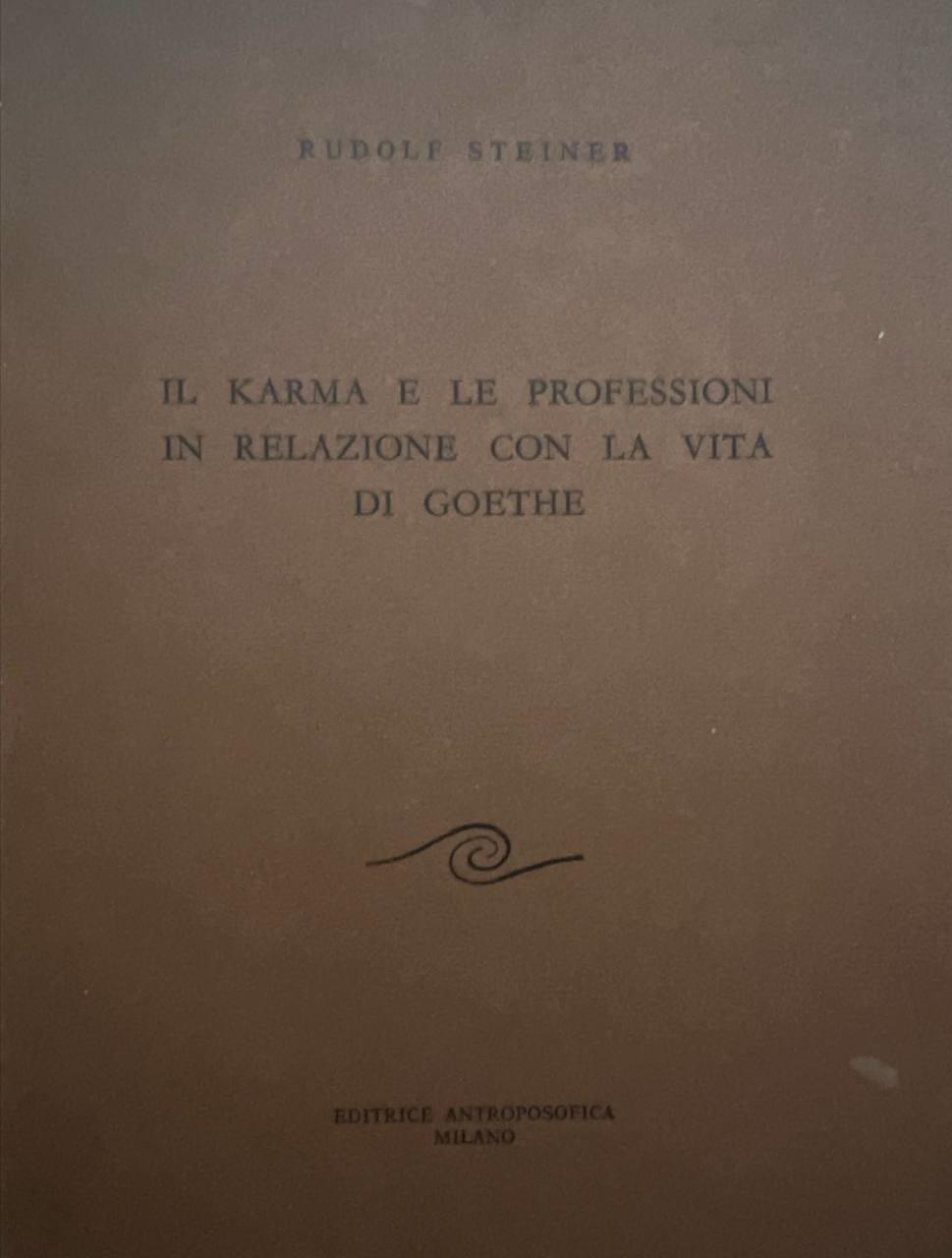 Il karma e le professioni in relazione con la vita di Goethe