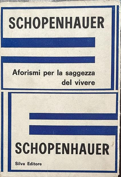 Aforismi per la saggezza del vivere - Arthur Schopenhauer - copertina