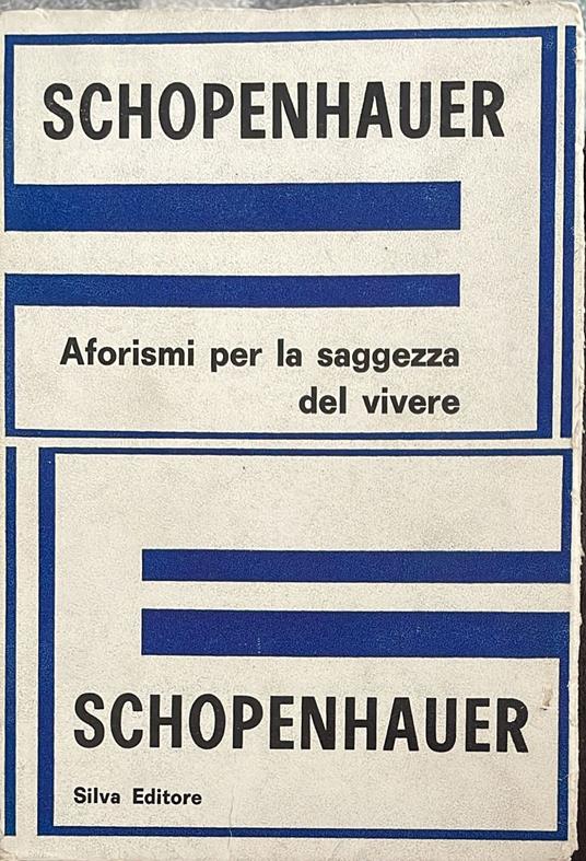 Aforismi per la saggezza del vivere - Arthur Schopenhauer - copertina