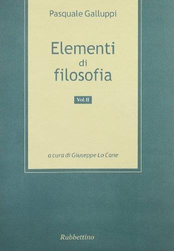 Elementi di filosofia (Vol. 2) - Pasquale Galluppi - copertina