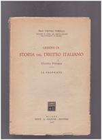 Lezioni di Storia del Diritto Italiano - Diritto Privato La Proprietà