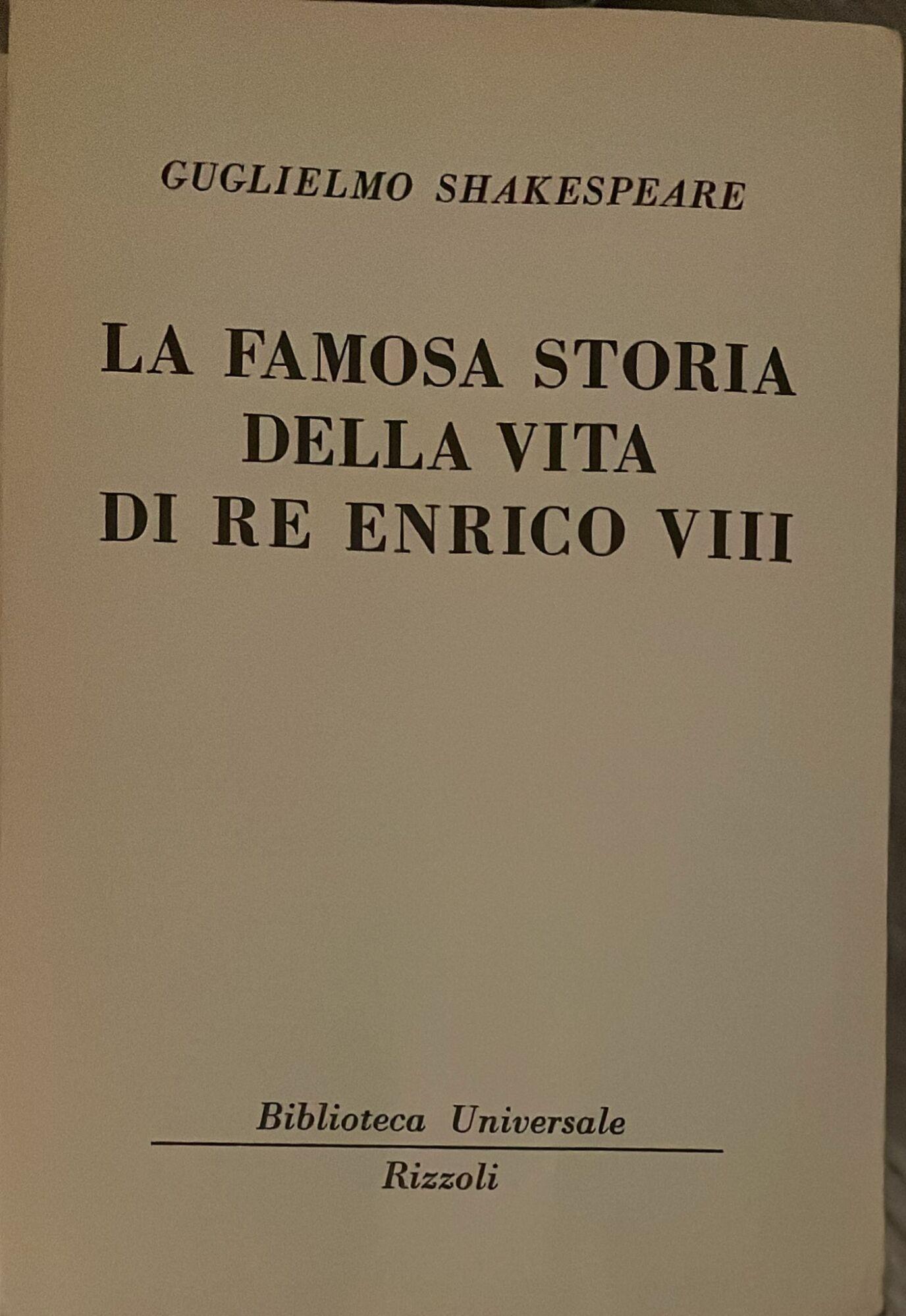 famosa storia della vita di Re Enrico VIII