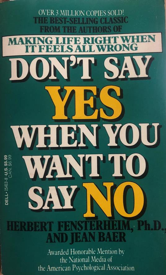 Don't Say Yes When You Want to Say No - copertina