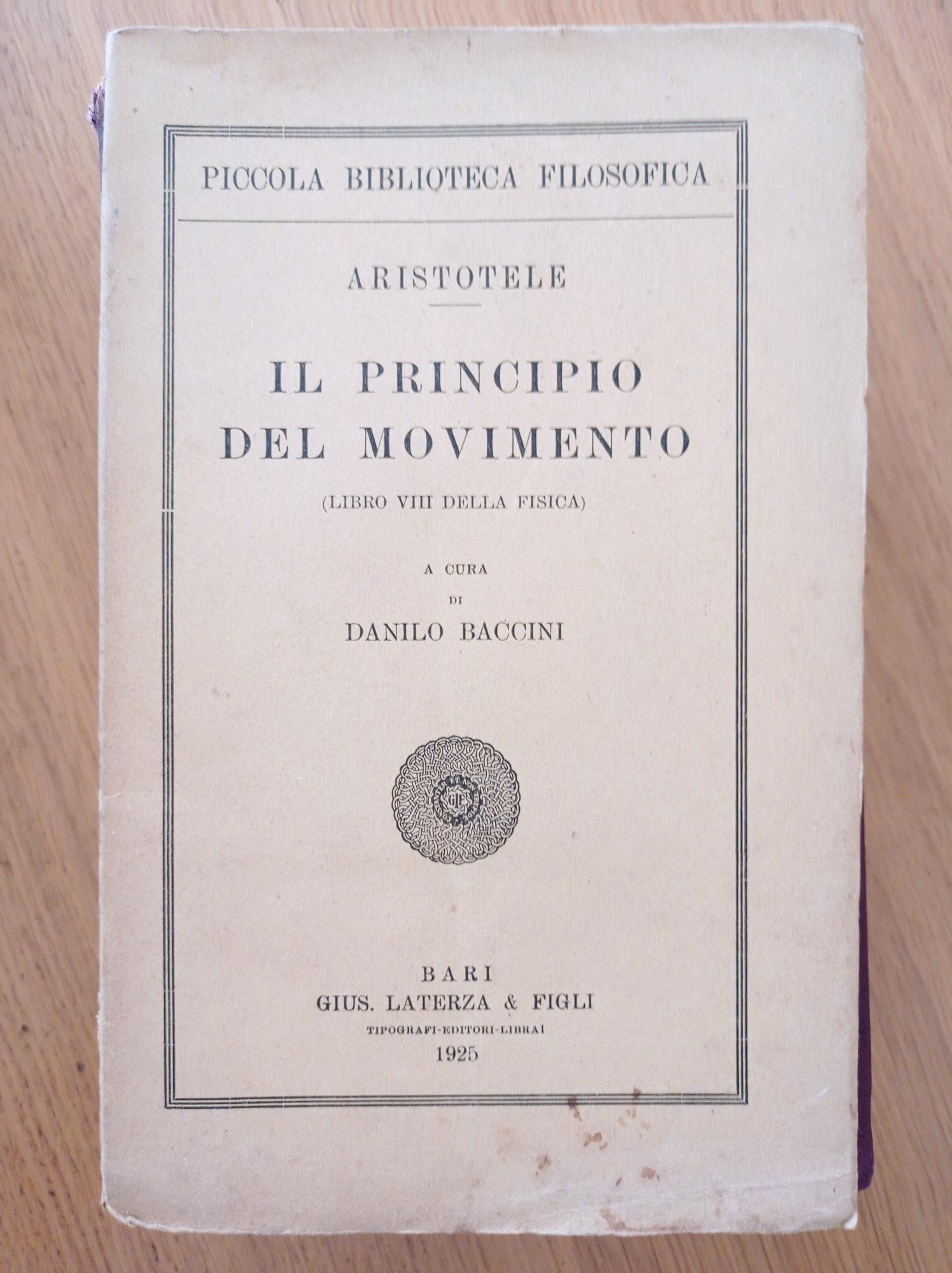 Il principio del movimento
