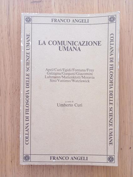 La comunicazione umana - Umberto Curi - copertina
