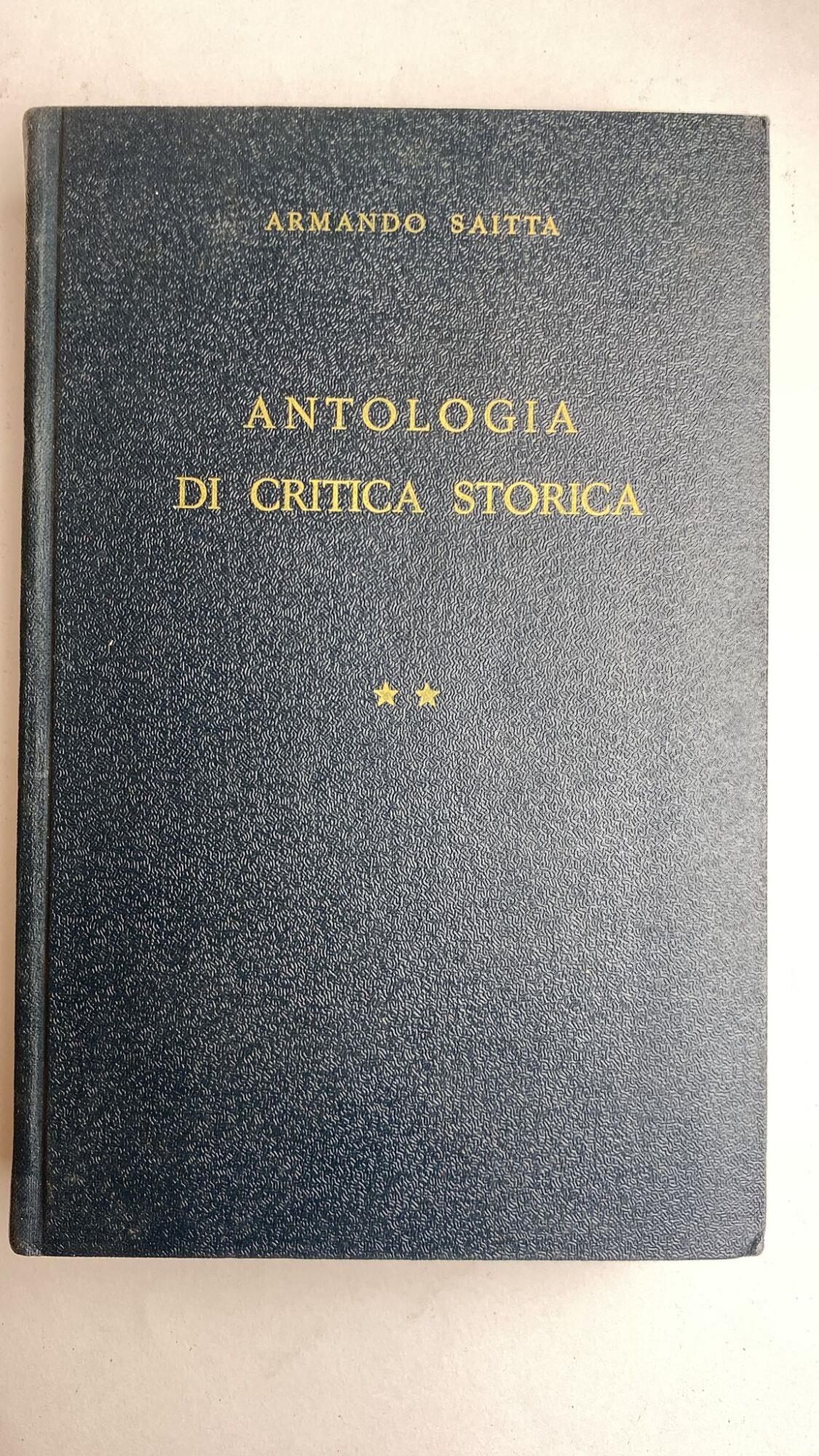 Antologia di critica storica
