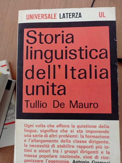 Storia linguistica dell'Italia unita - Tullio De Mauro - copertina