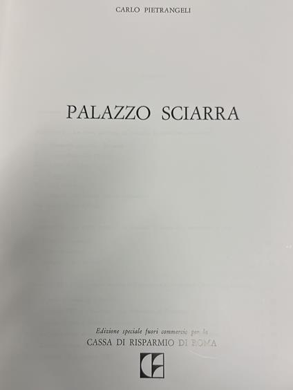 Palazzo Sciarra - Carlo Pietrangeli - copertina