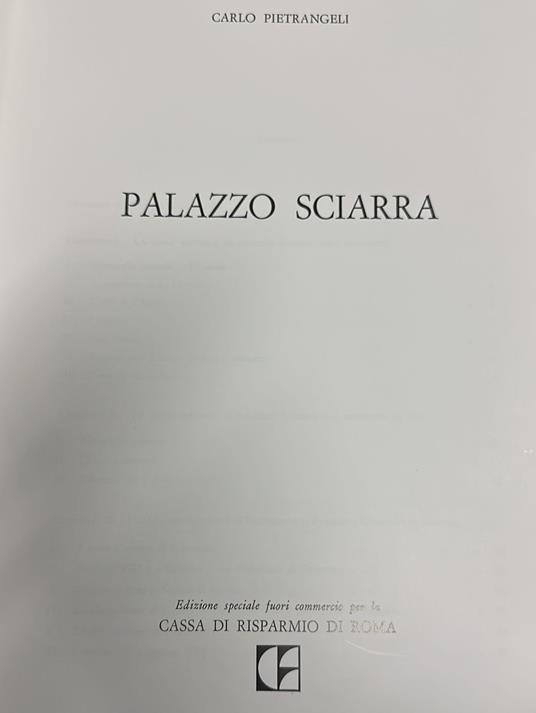 Palazzo Sciarra - Carlo Pietrangeli - copertina
