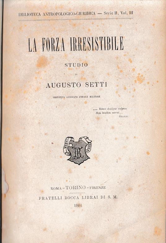 La forza irresistibile - copertina