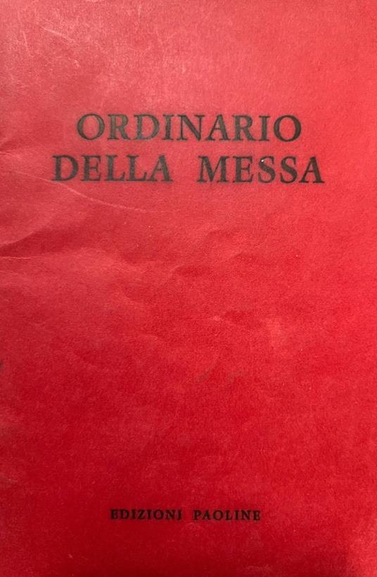 Ordinario della messa - copertina