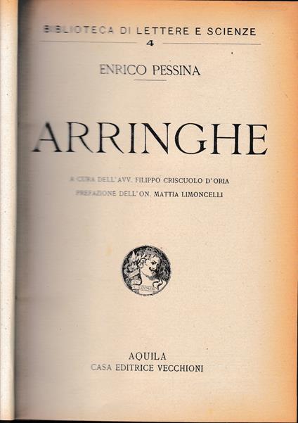 Arringhe - Enrico Pessina - copertina