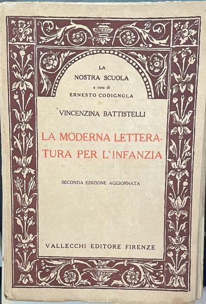 La moderna letteratura per l'infanzia - Vincenzina Battistelli - copertina