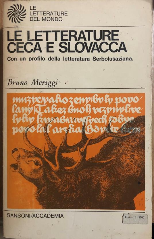 Le letterature ceca e slovacca - Bruno Meriggi - copertina
