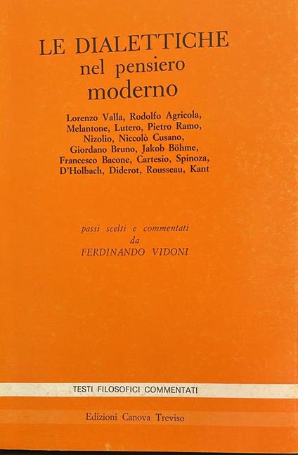 Le dialettiche nel pensiero moderno - copertina