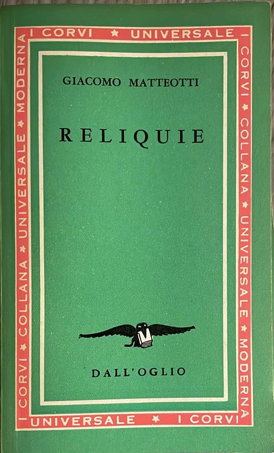 Reliquie - Giacomo Matteotti - copertina