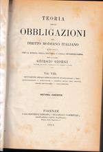 Teoria delle obbligazioni nel diritto moderno italiano, vol. VIII°