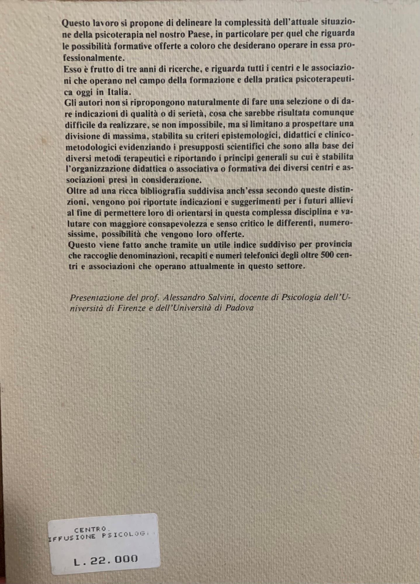 Scuole di psicoterapia in Italia