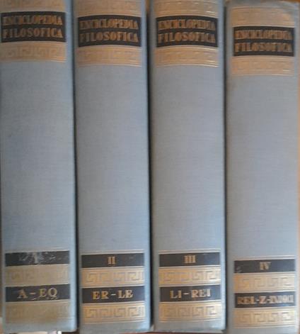 Enciclopedia filosofica (4 volumi) - copertina