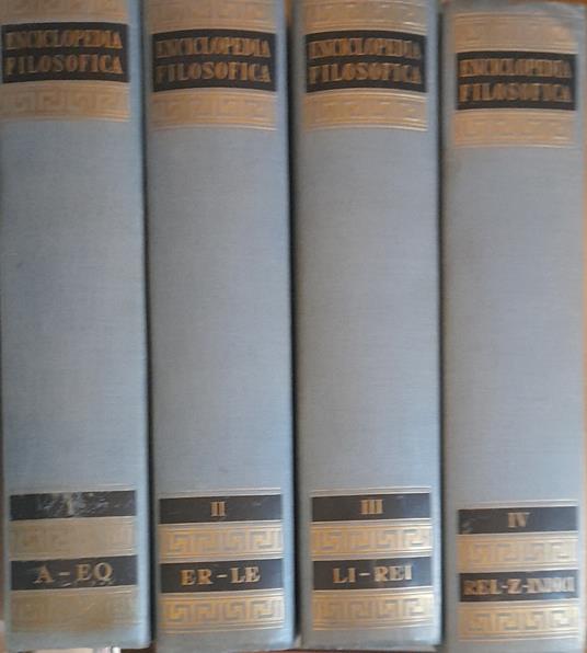 Enciclopedia filosofica (4 volumi) - copertina