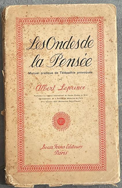 Les Ondesde la Pensée. Manuel pratique de Télépathie provoquée - copertina