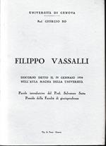 Filippo Vassalli. Discorso detto il 23 gennaio 1956 nell'Aula Magna della Università
