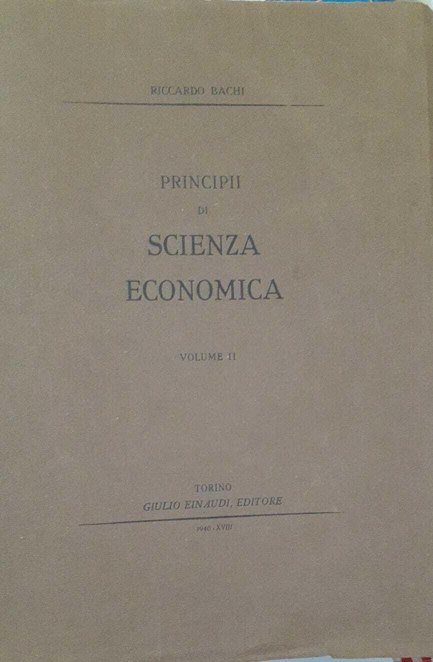 Principii di scienza economica. Volume II