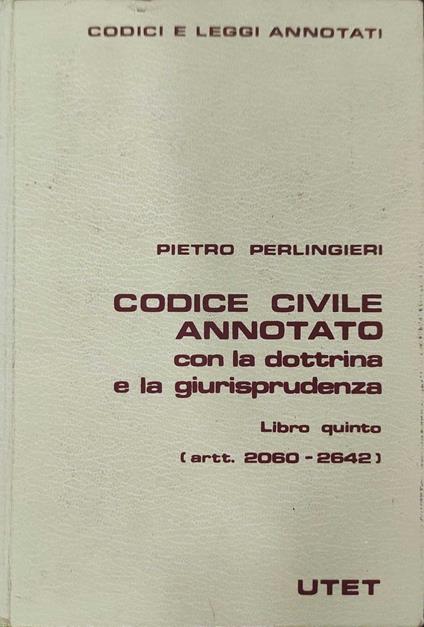 Codice Civile annotato Libro quinto - Pietro Perlingieri - copertina
