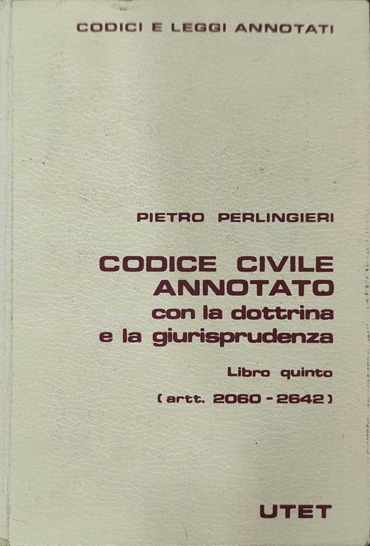 Codice Civile annotato Libro quinto - Pietro Perlingieri - copertina