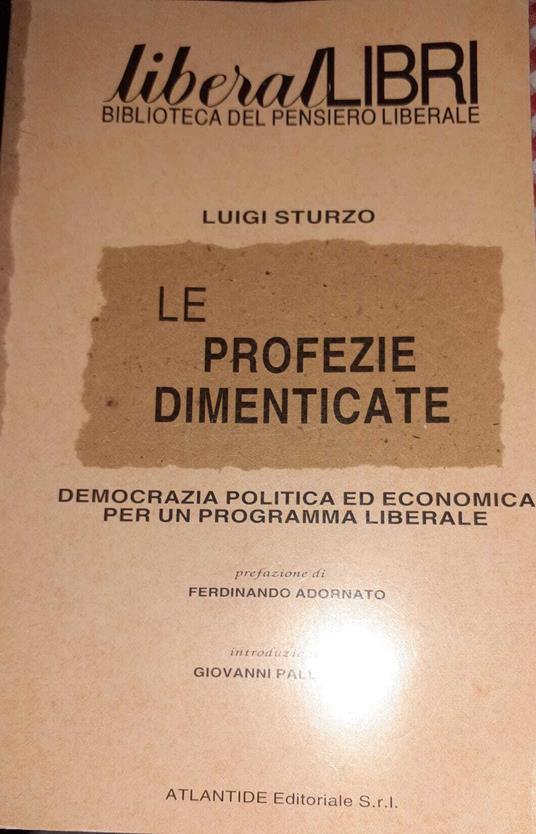 Le profezie dimenticate - Luigi Sturzo - copertina