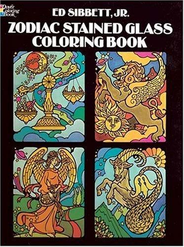 Zodiac Stained Glass Coloring Book - copertina