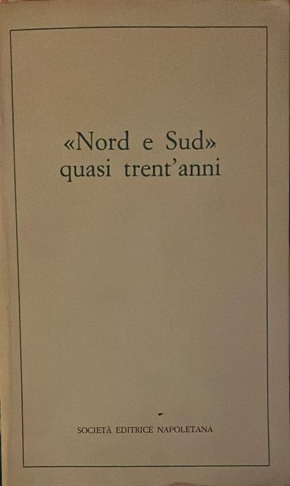 "Nord e Sud" quasi trent'anni - copertina