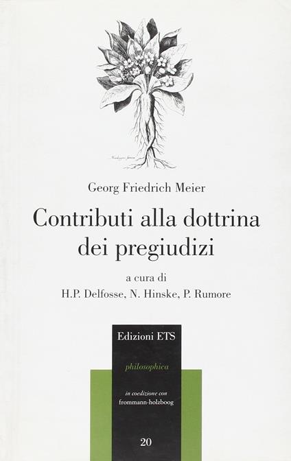 Contributi alla dottrina dei pregiudizi del genere umano - copertina
