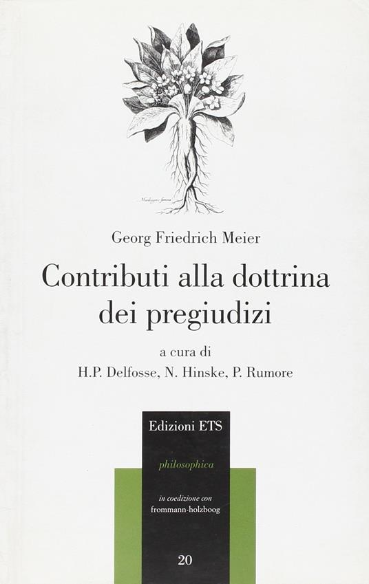 Contributi alla dottrina dei pregiudizi del genere umano - copertina
