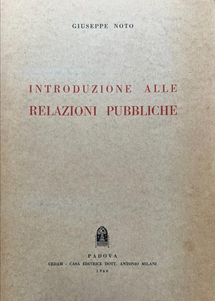Introduzione alle relazioni pubbliche - copertina