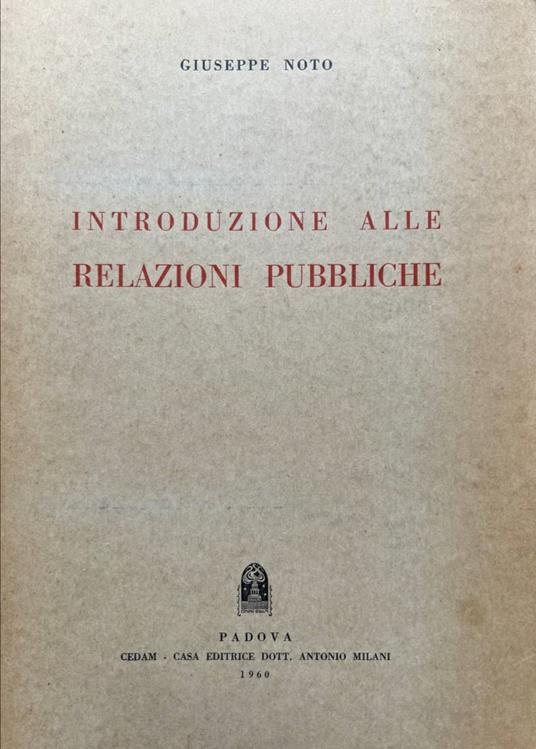 Introduzione alle relazioni pubbliche - copertina