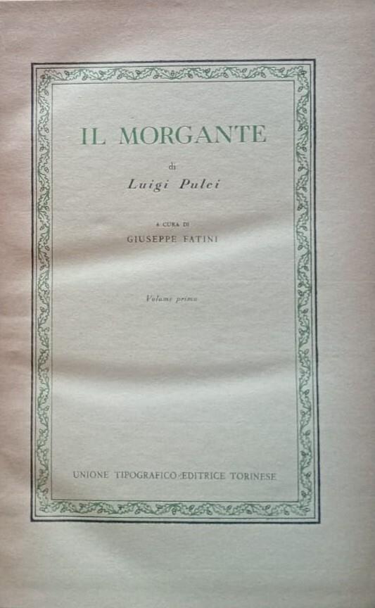 Il Morgante - Luigi Pulci - copertina