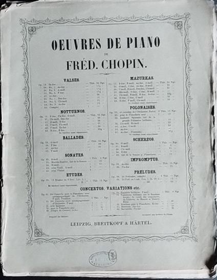Ouvres de piano - copertina