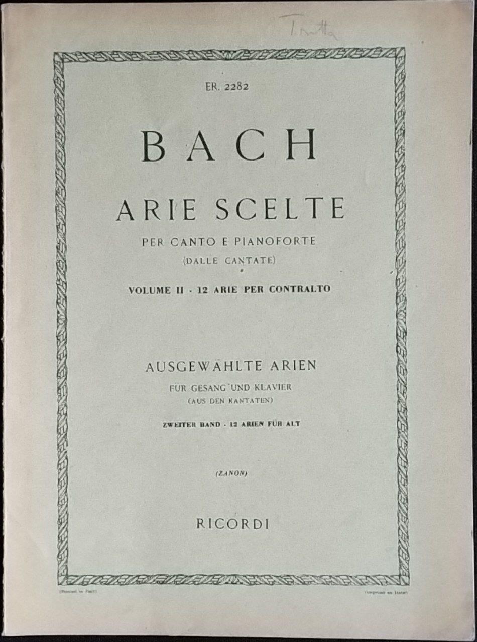 Arie scelte. Per canto e pianoforte