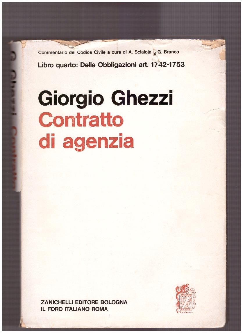 Libro Quarto . Del Contratto di Agenzia. Art. 1742-1753