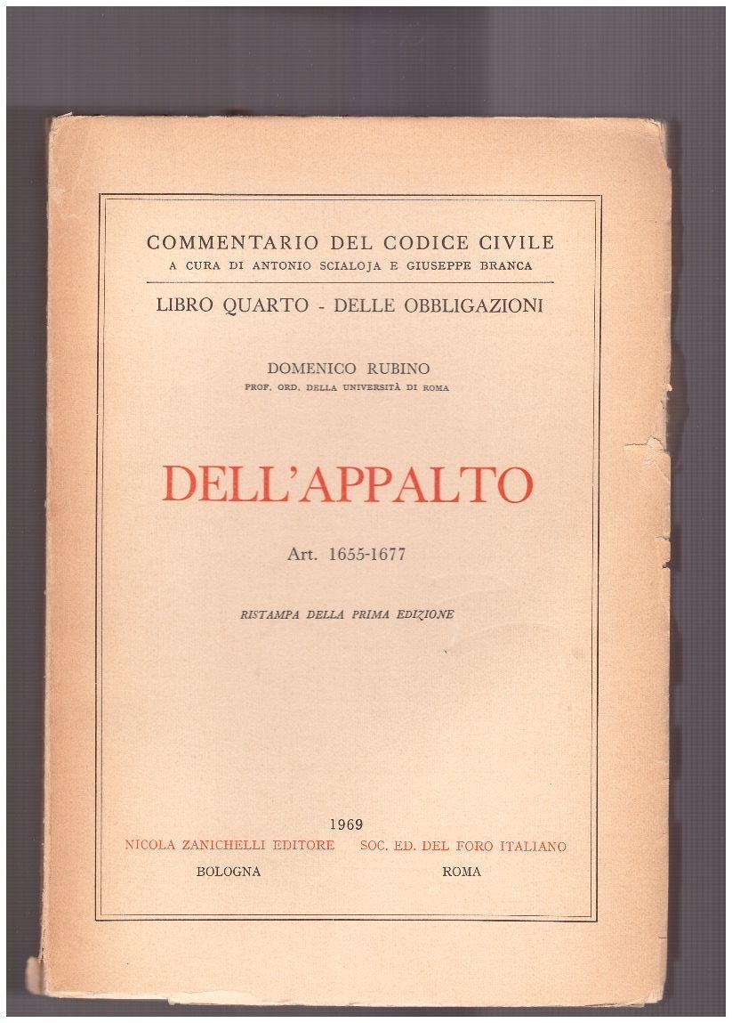 Dell'Appalto. Libro Quarto. Art. 1655-1677